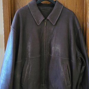3X Men's Big Leather Jacket